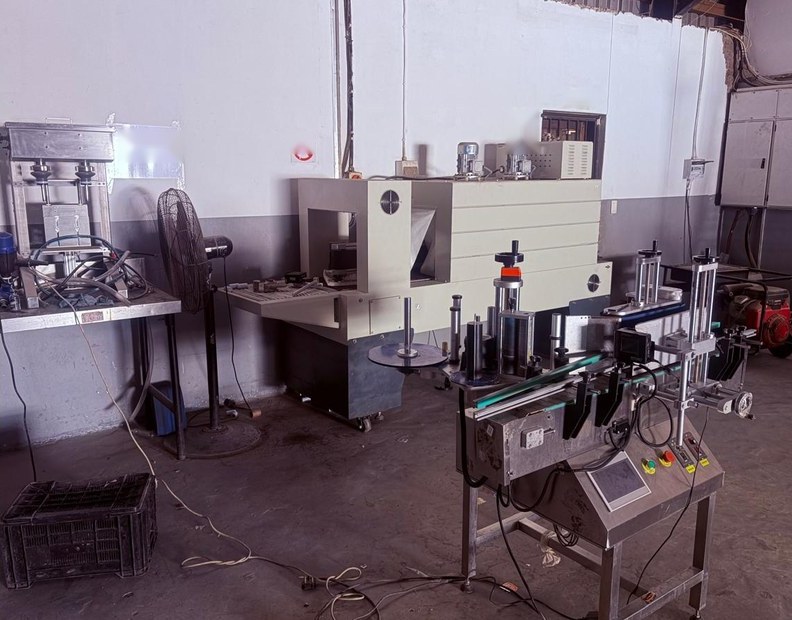 A packaging and labelling line inside a production facility